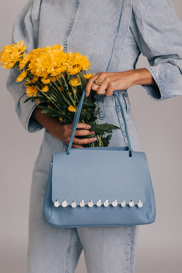 Blue Sky leather handbag