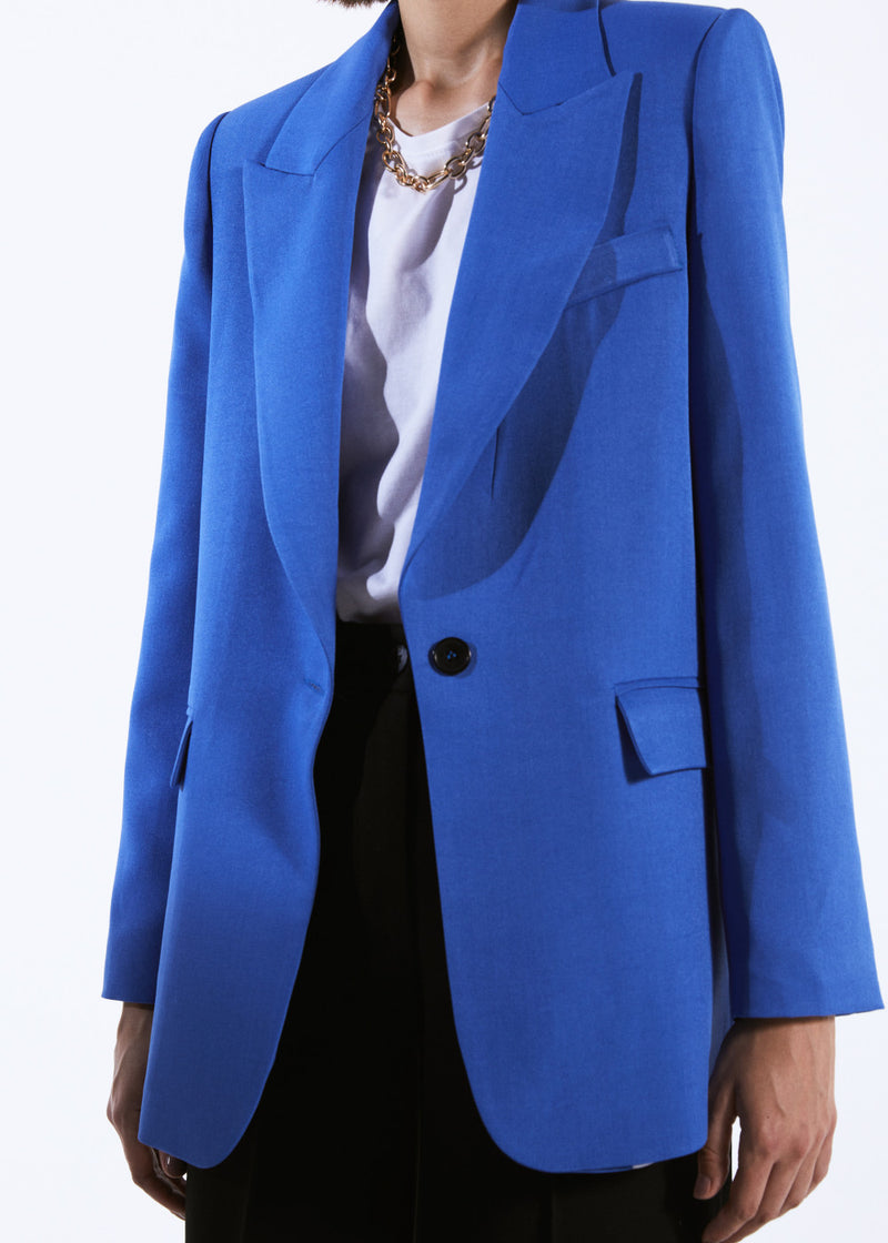 Blue Blazer With Front Button