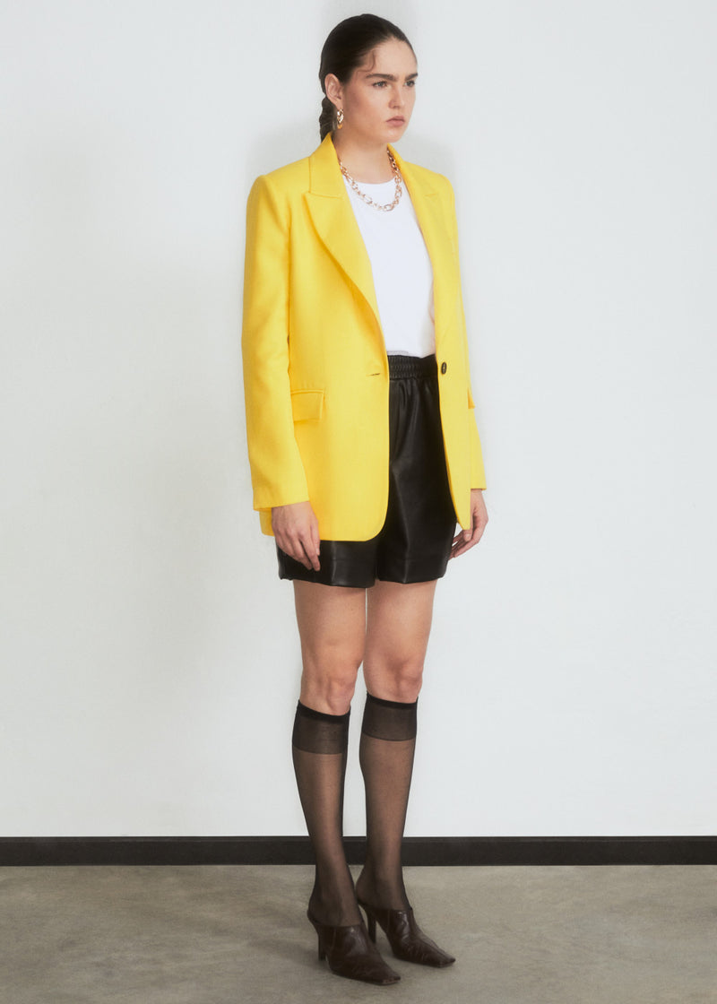 Yellow Blazer With Front button