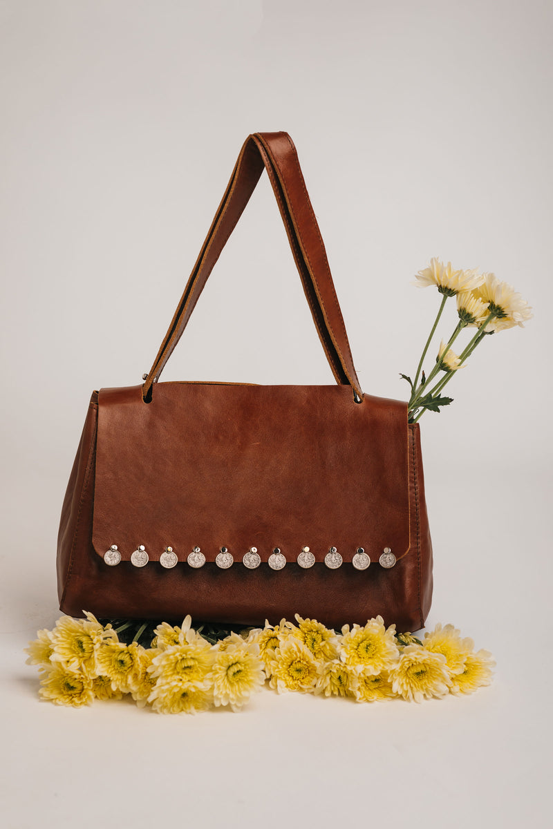 Transport Leather Handbag Bynes New York